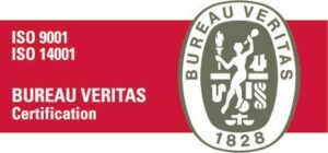 Bureau Veritas ISO sertifikaatti- tunnus.