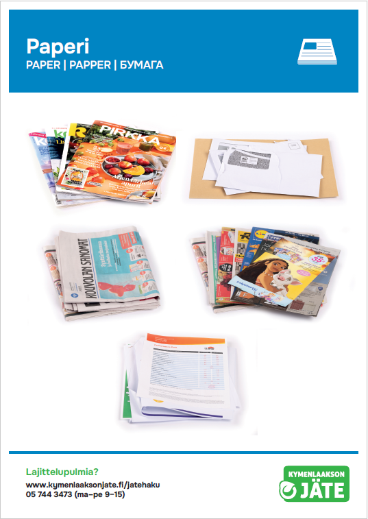 Paperin lajittelujuliste A3